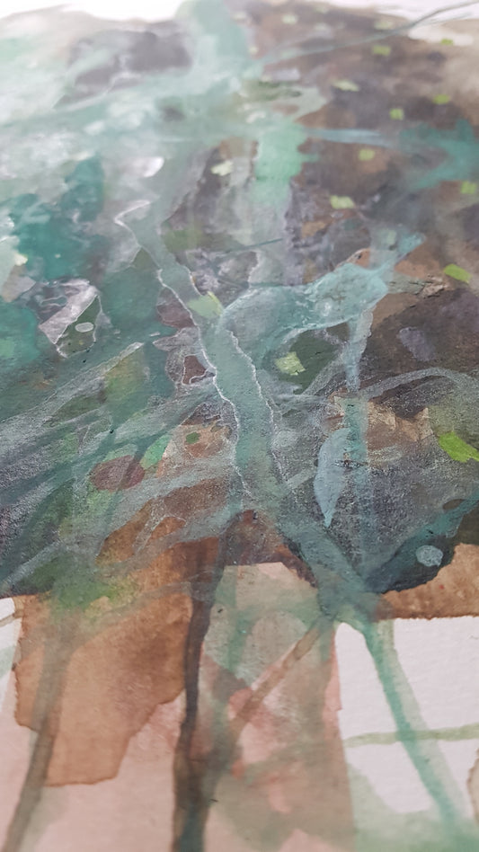 Original A3 Watercolour melted feast