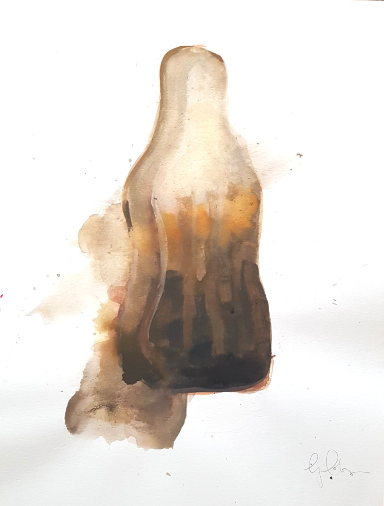 Original artwork for Cola bottle
