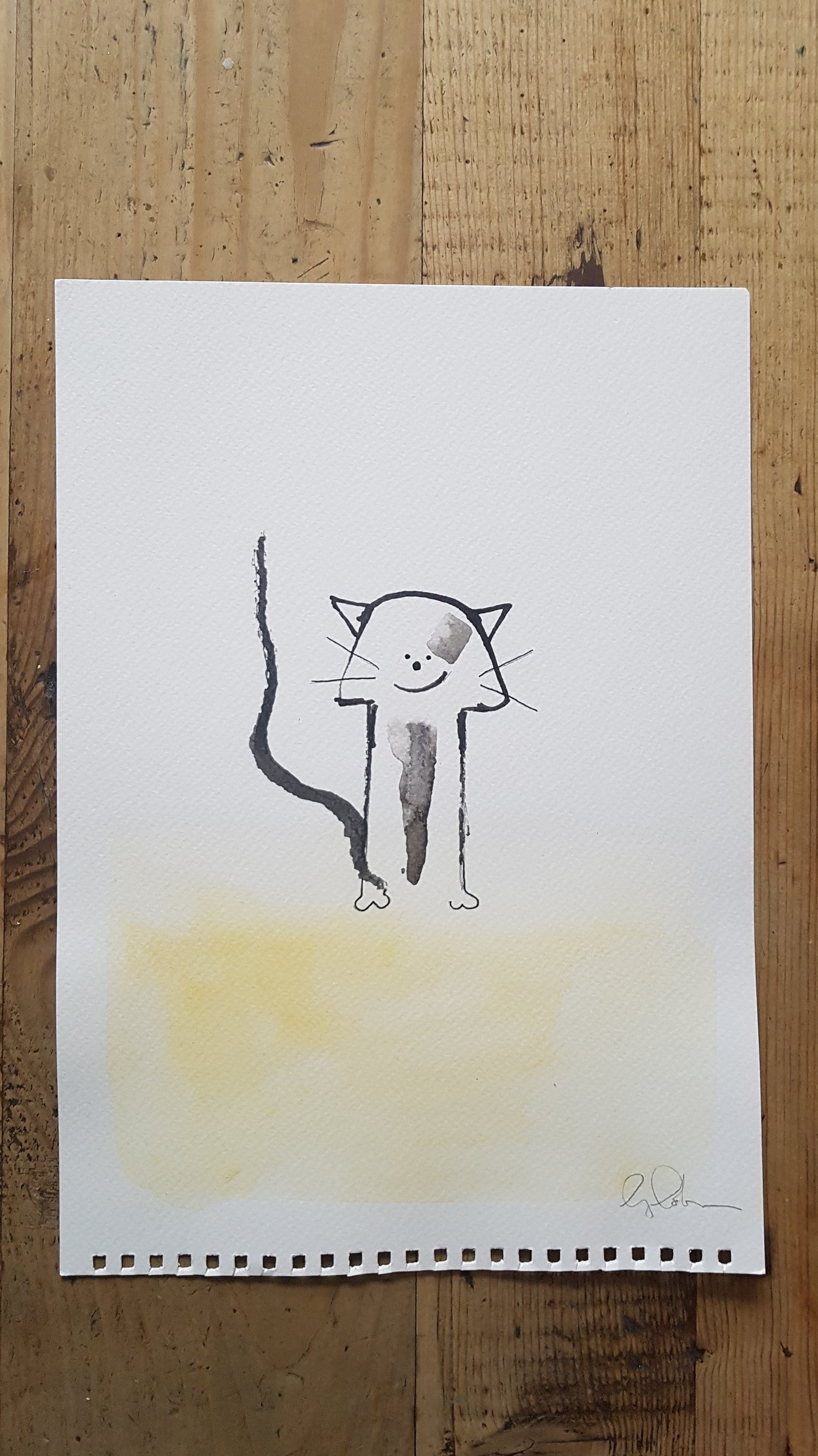 Original A4 Watercolour concatulations