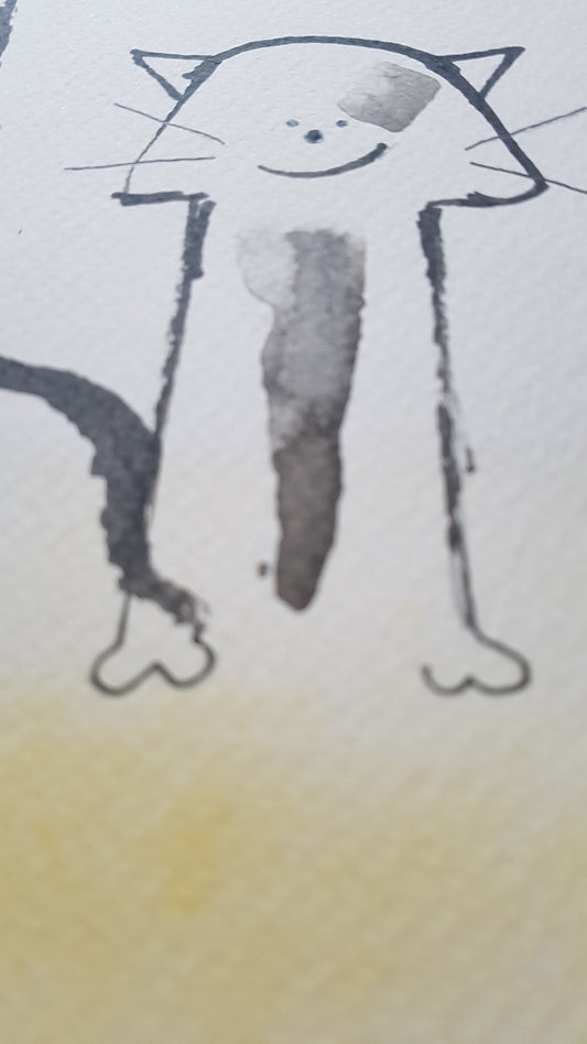 Original A4 Watercolour concatulations