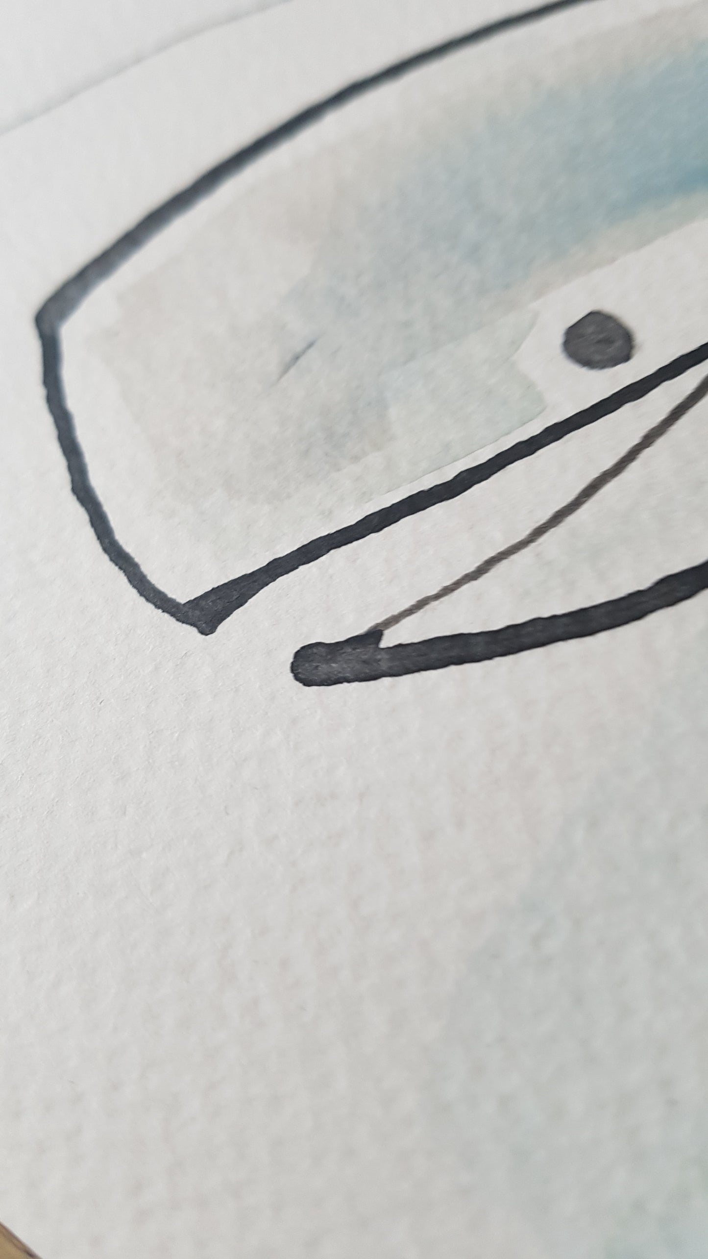 Original A4 Watercolour whale done