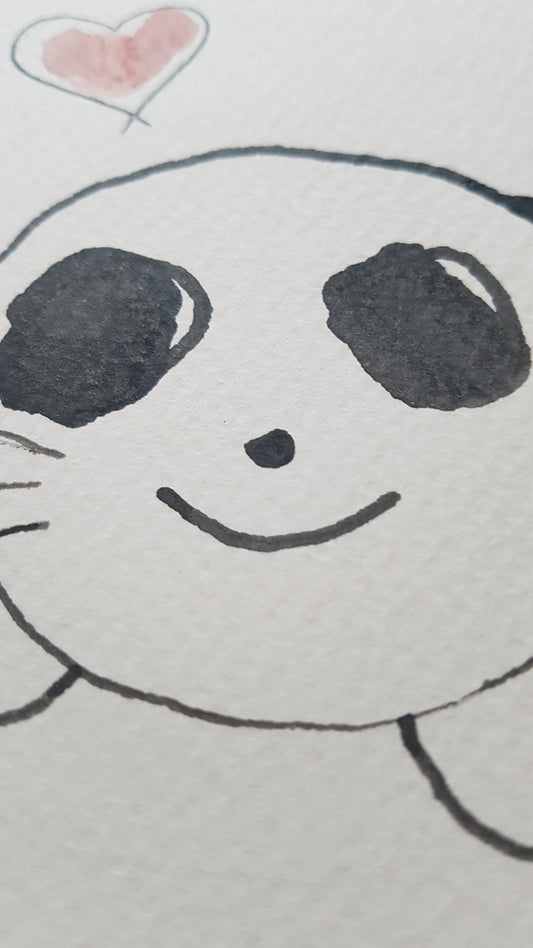 Original A4 Watercolour of sealed with a kiss