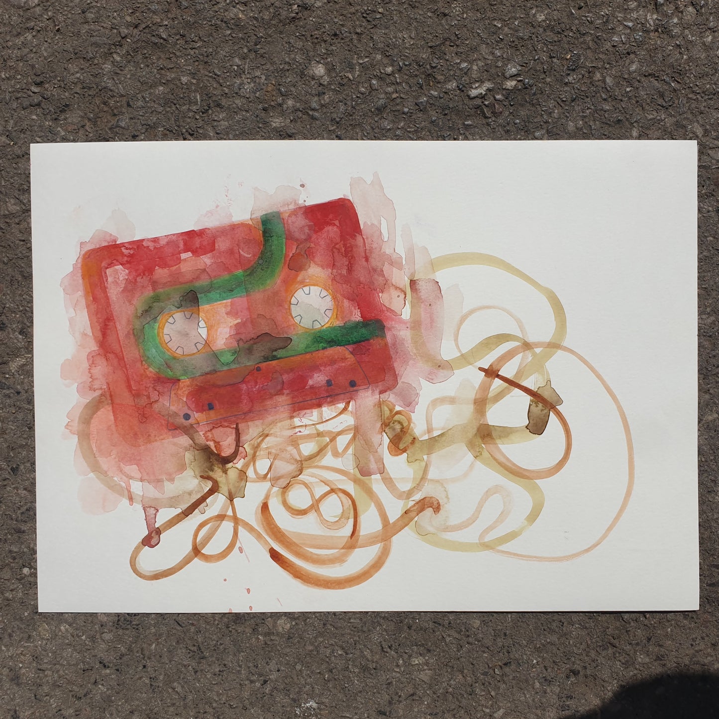 Original artwork for Cassette red