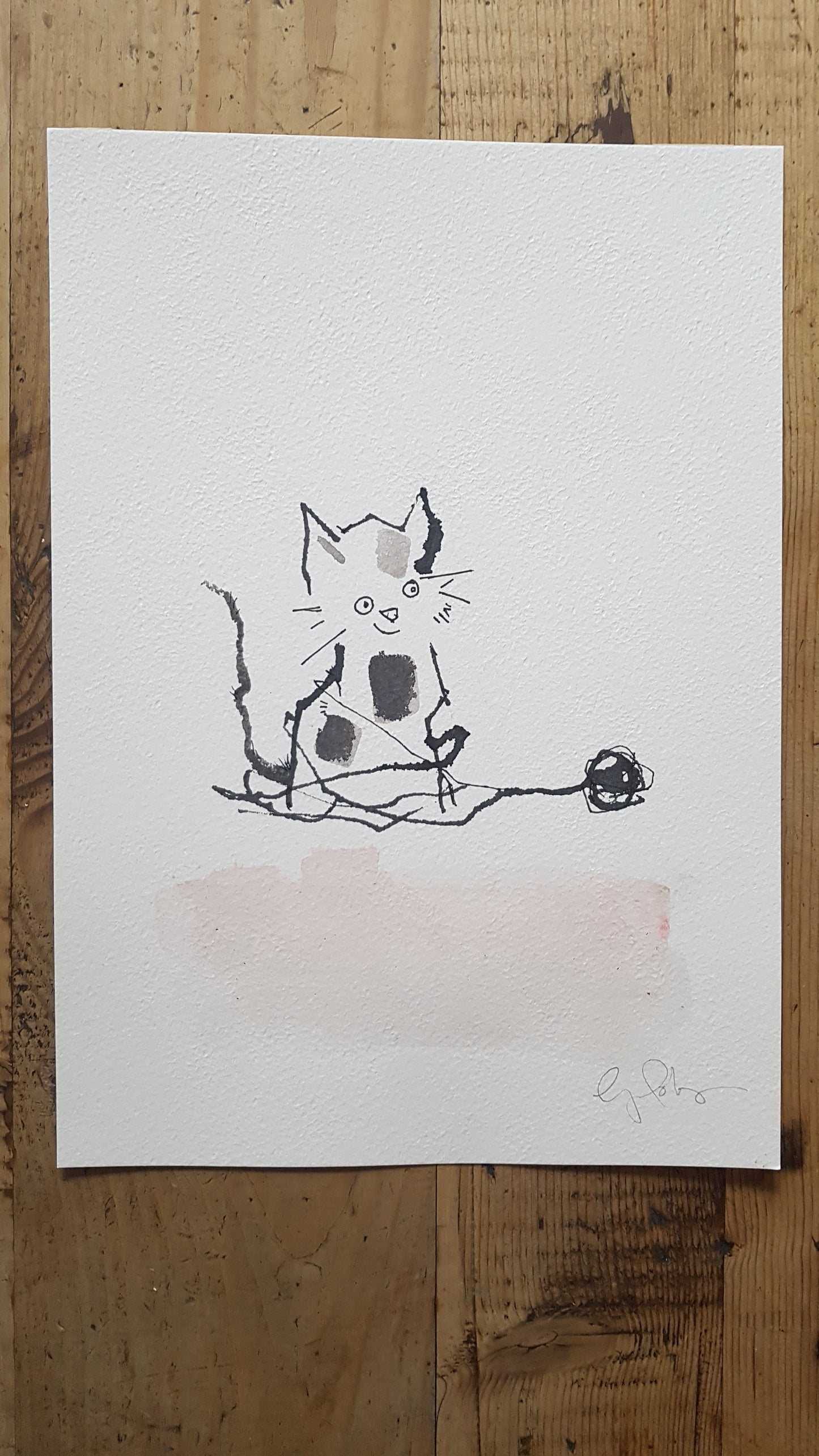Copy of Original A4 Watercolour kitten